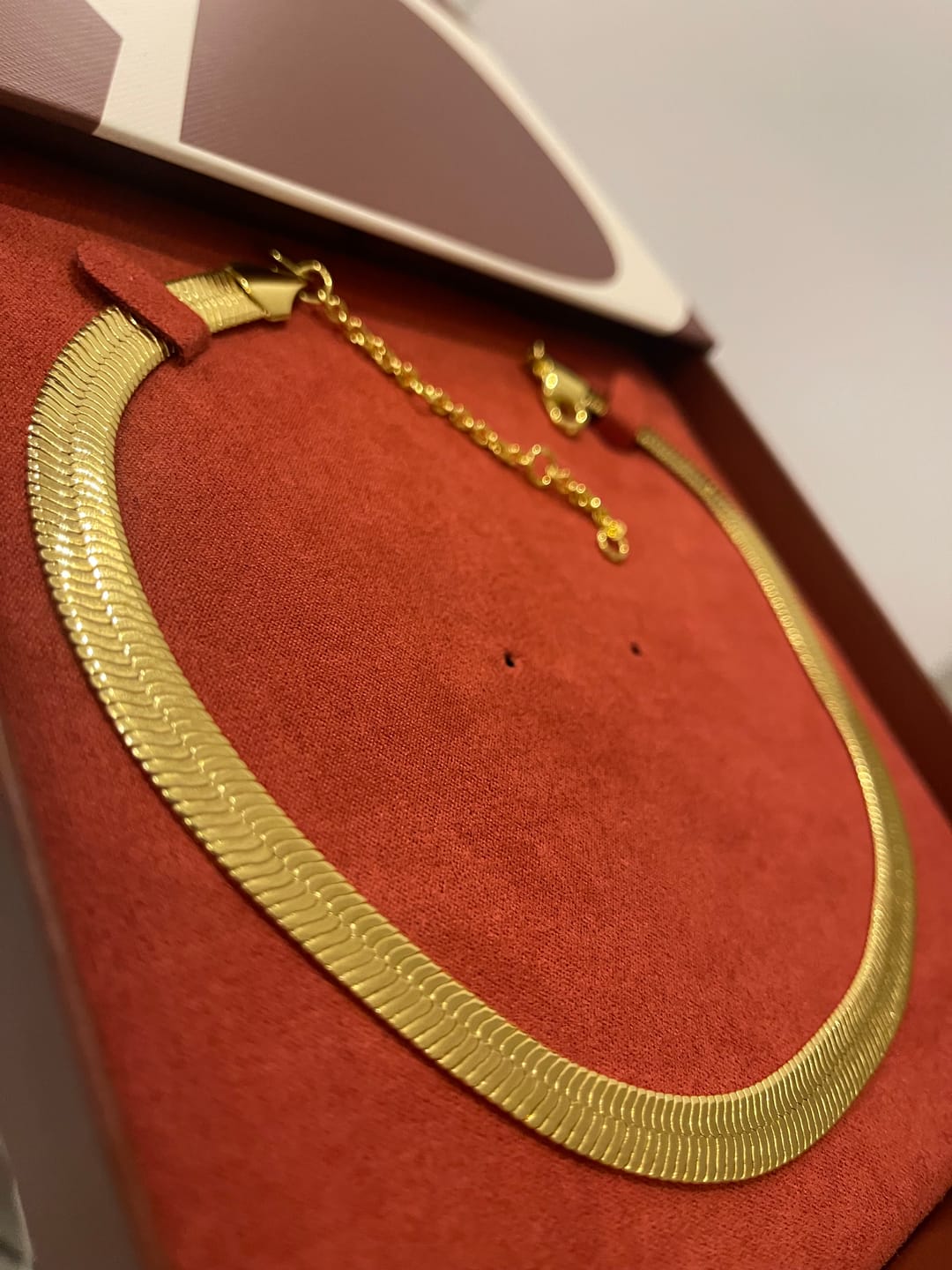 Customer photo review of Ahood Chunky Herringbone Necklace