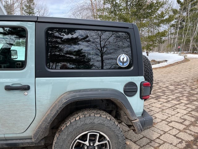 Customer photo review of Large Rebel Loon Vehicle Decal Sticker