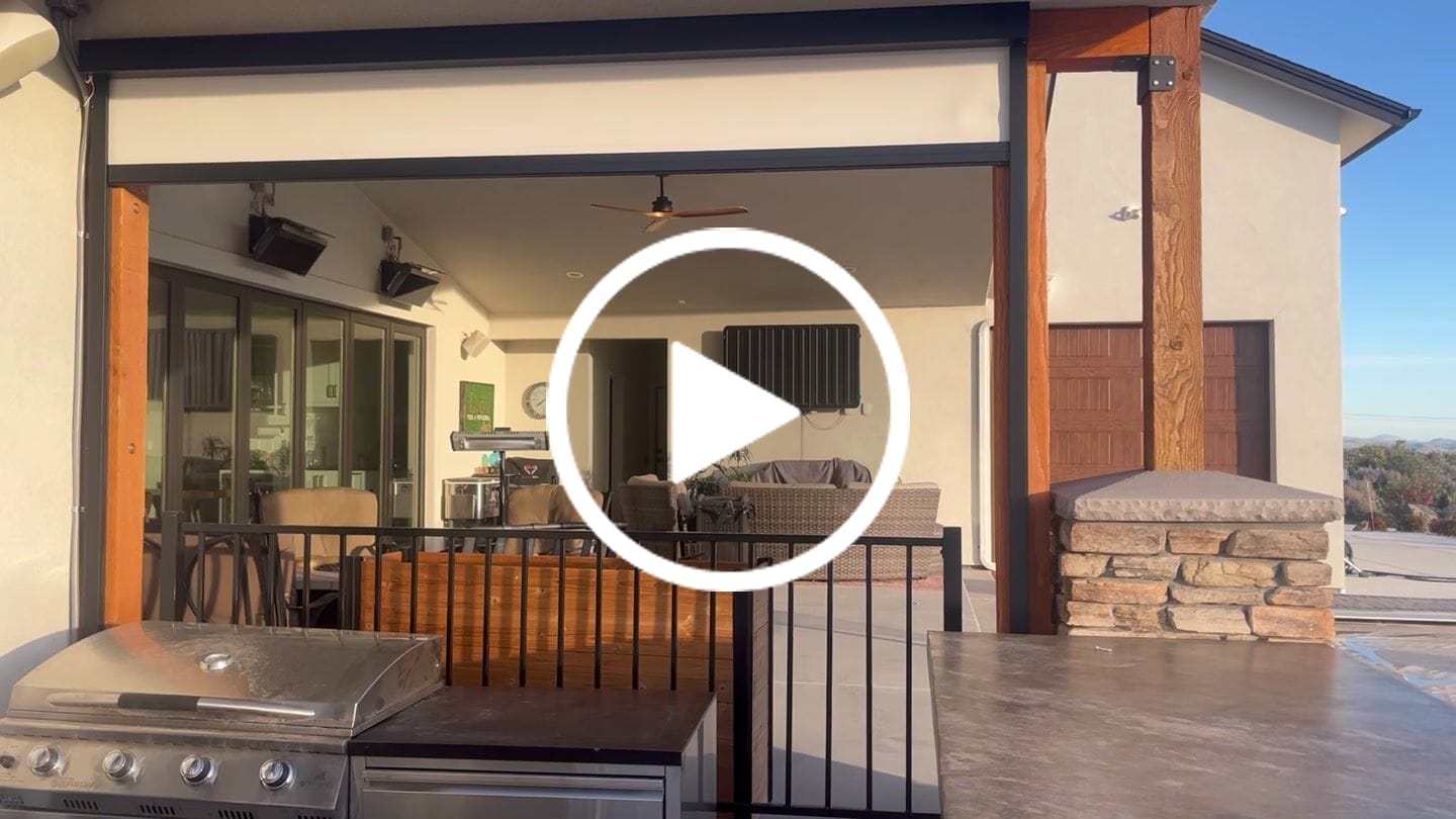 Customer video review of SmartWings Motorized Zipper Track Windproof Outdoor Shades