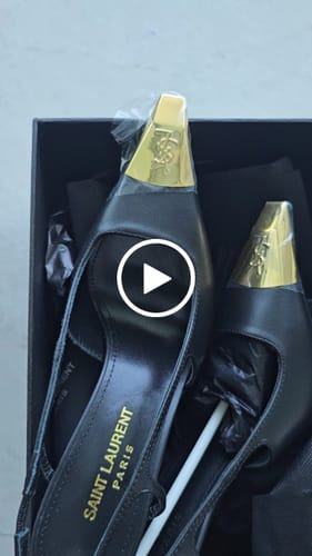 Customer video review of SL JEANNE SLINGBACK PUMPS BLACK CALFSKIN