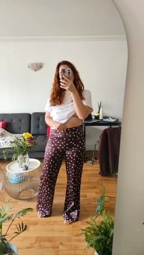 Customer photo review of Claudine Satin Bandeau Pants Suit