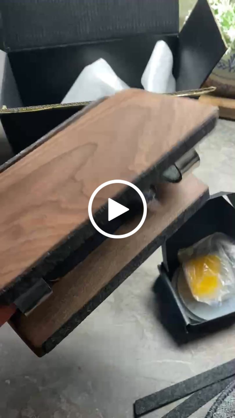 Customer video review of Wood Laptop Vertical Stand for Desk
