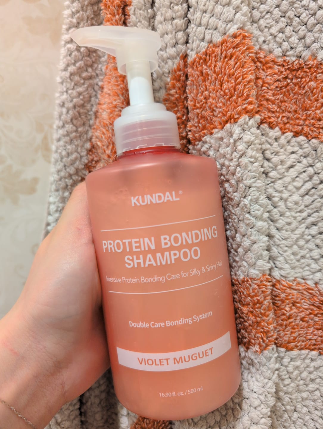 Customer photo review of Šampūns ar proteīniem KUNDAL Protein Bonding Shampoo Violet Muguet