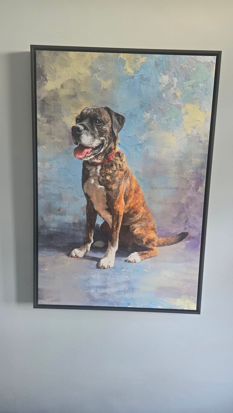 Customer photo review of Oil Masterpiece - Custom Pet Portrait