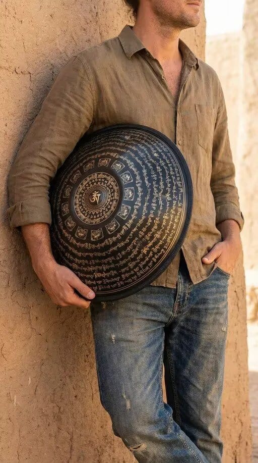Customer photo review of Cosmos Handpan - Tantra Tibetan Series 9/10/12 Notes Tambourine - Gift Set