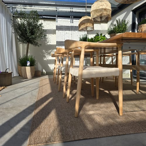 Customer photo review of SALTA - Lot de 2 chaises en bois massif et corde
