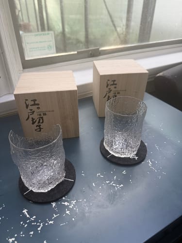 Customer photo review of Hisame - Handmade Japanese Whiskey glass
