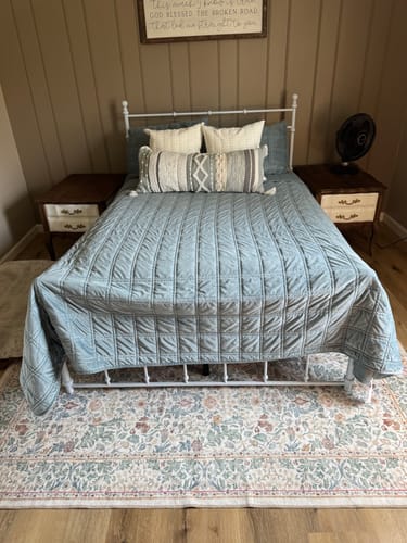 Customer photo review of Florin Washable Area Rug - Beige