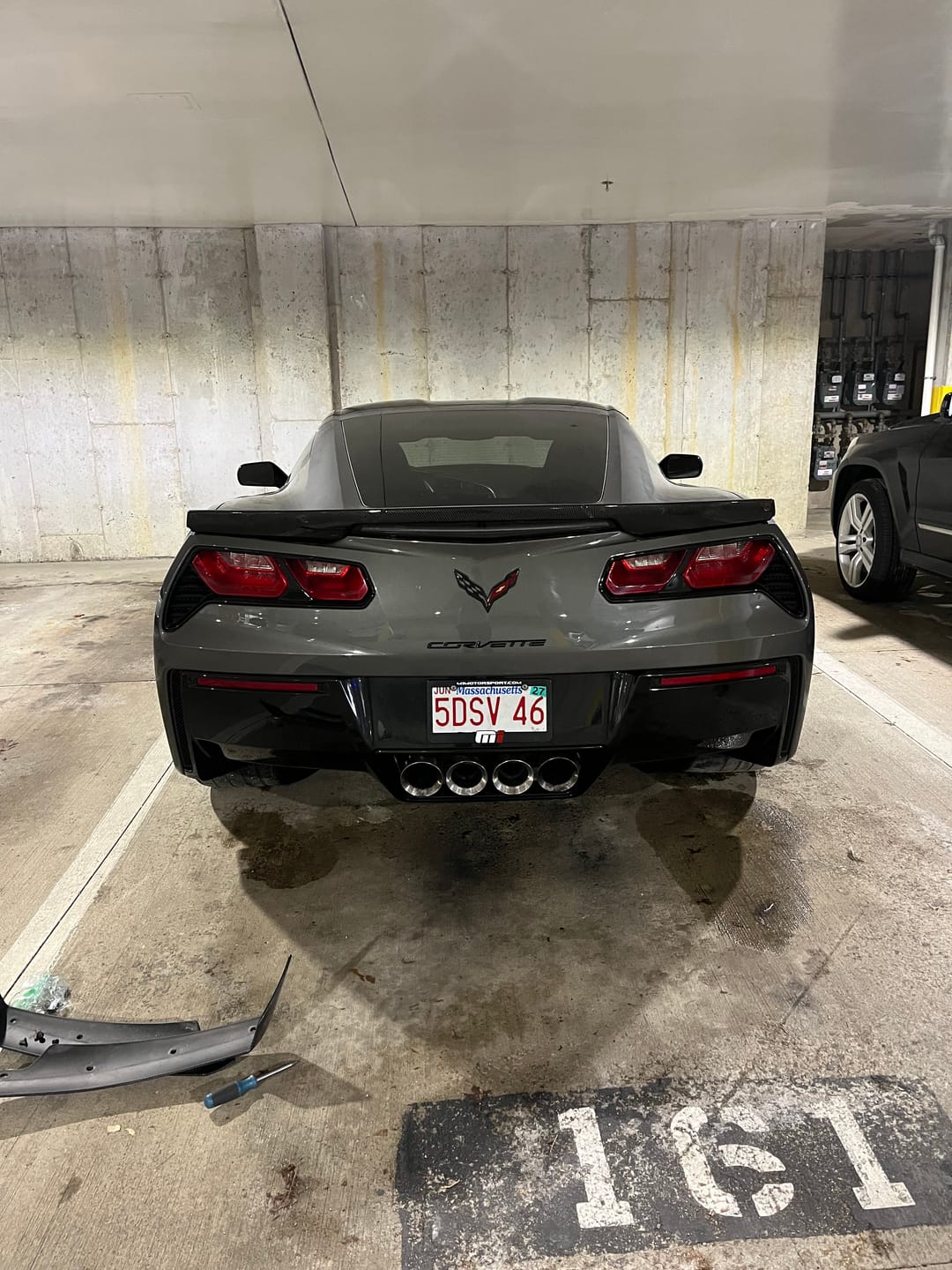 Customer photo review of Corvette C7 Add On Rear Bumper Diffuser