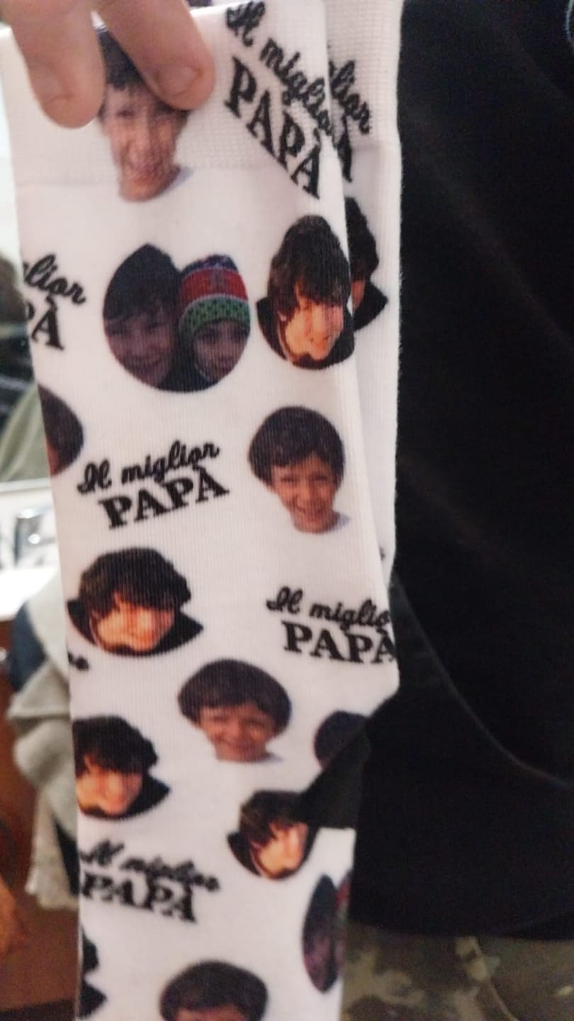 Customer photo review of Il miglior Papà - Calzini personalizzati per genitori