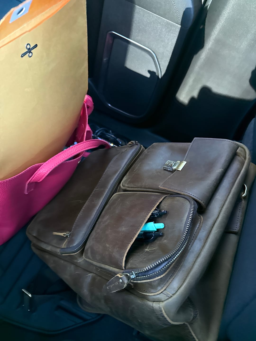 Customer photo review of The Bucking Bronco – Leather Travel Briefcase