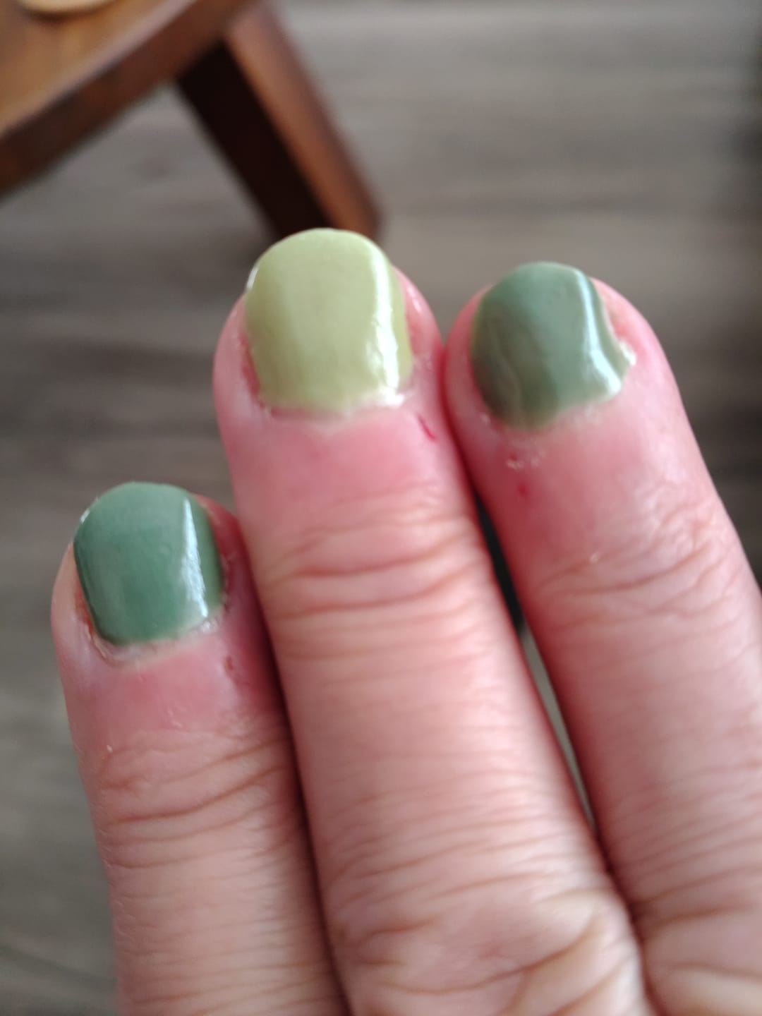 Customer photo review of Olive Dusk Dipping Powder