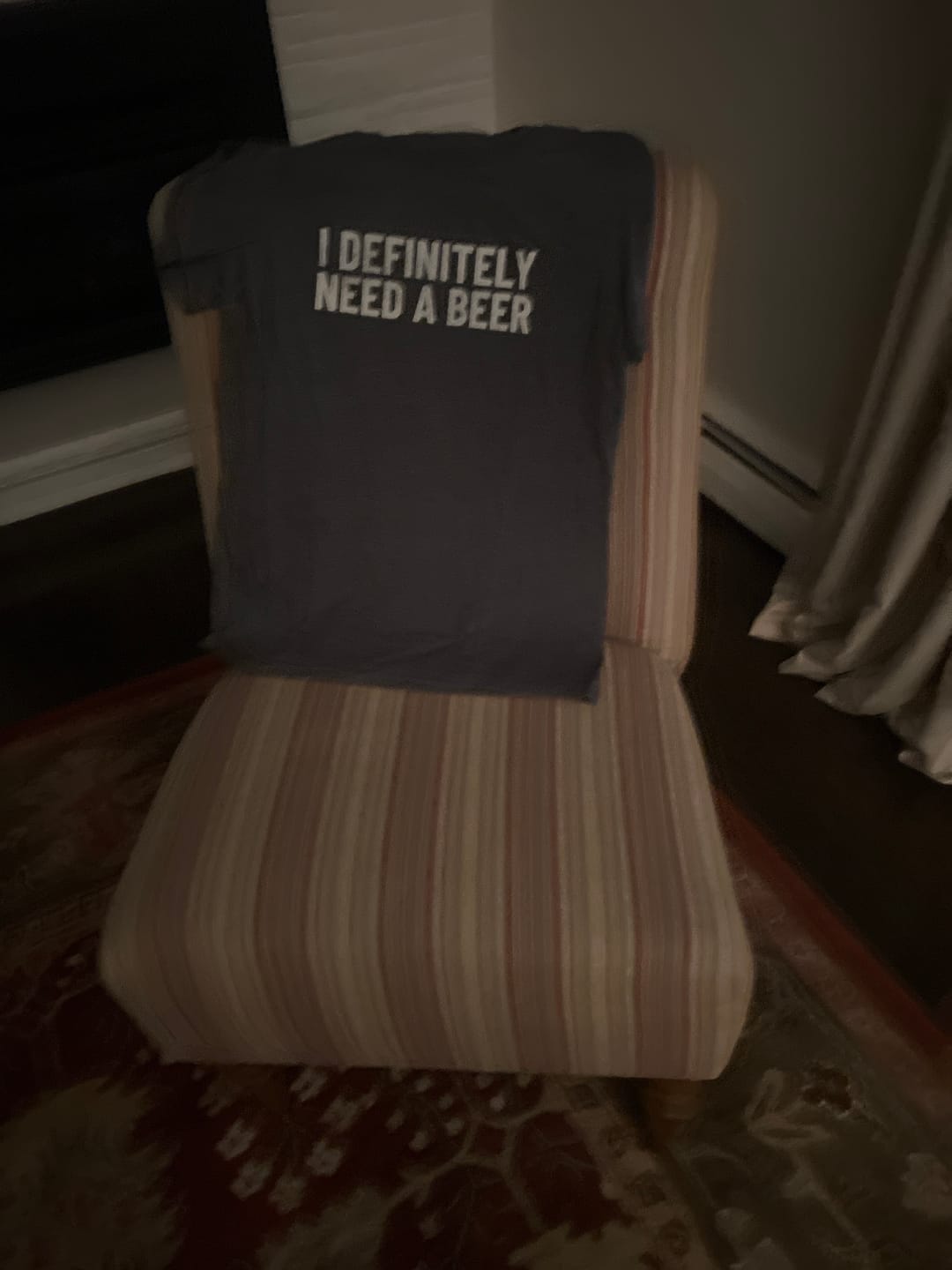 Customer photo review of I Definitely Need A Beer Fitted T-Shirt