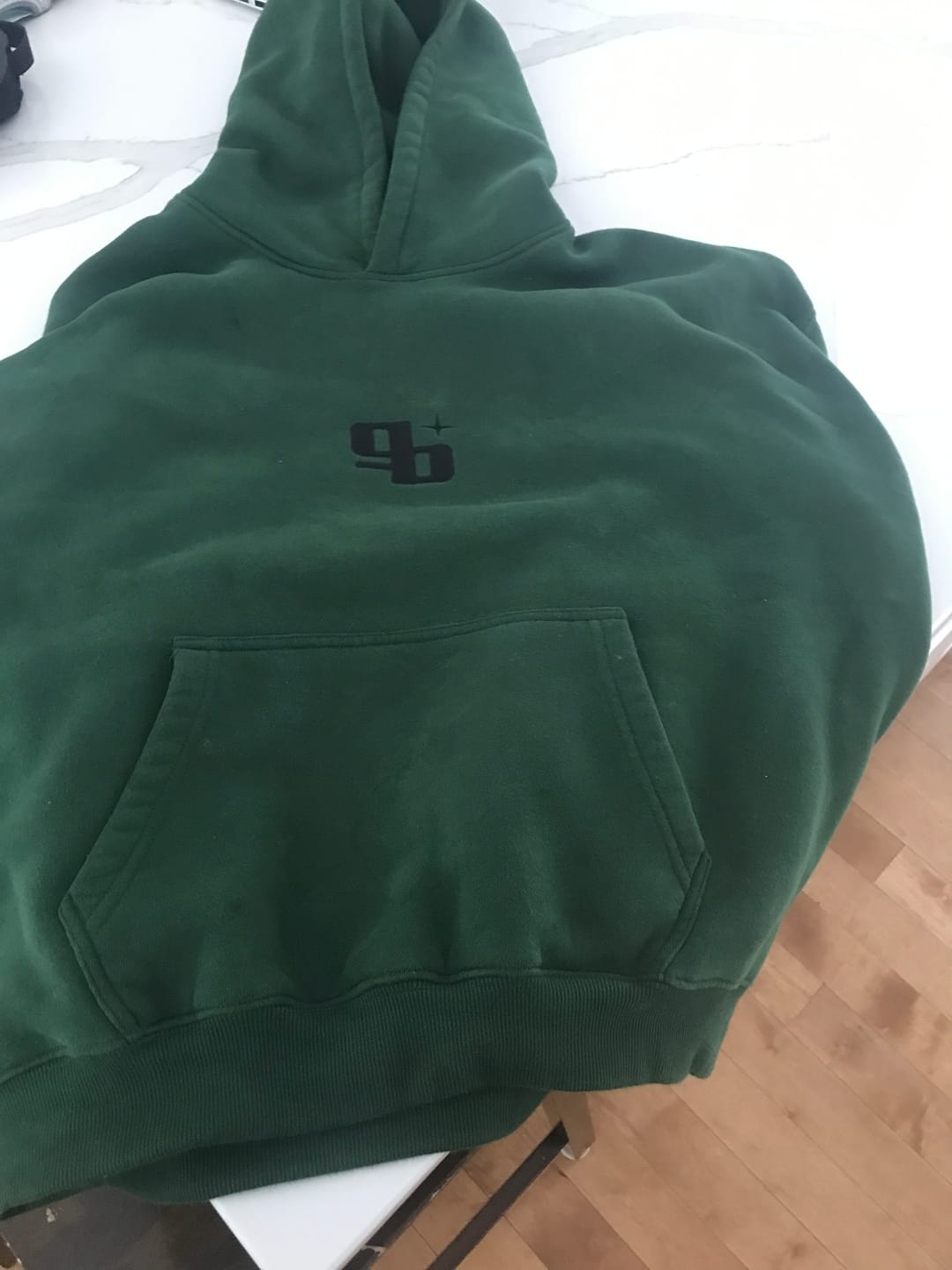 Customer photo review of Summit Hoodie - Forest Green