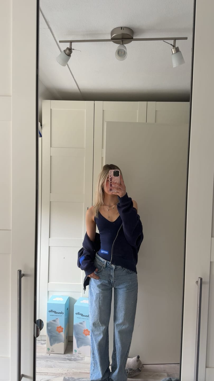Customer photo review of LABEL BODYSUIT NAVY