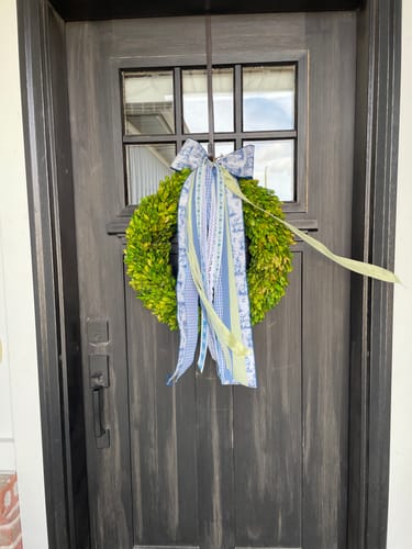 Customer photo review of Cottontail Cottage Wreath Ribbon