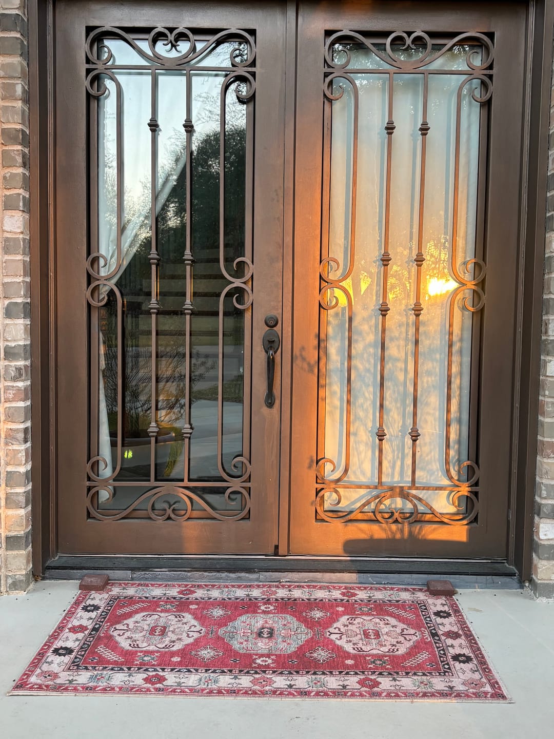 Customer photo review of Shary Coral Washable Rug