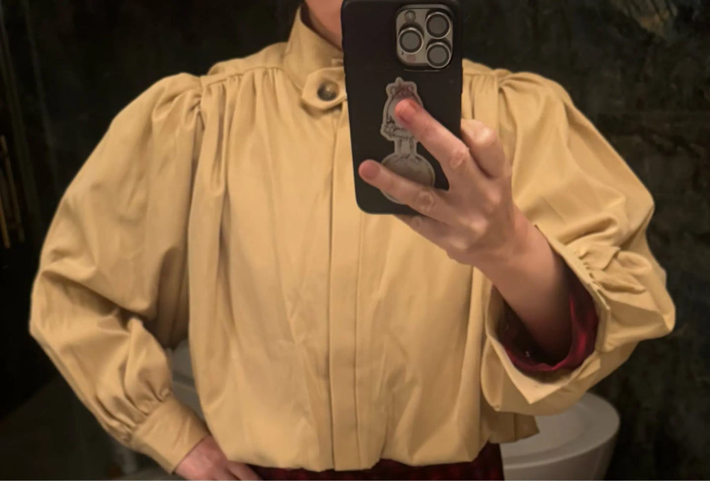 Customer photo review of Karina Cropped Pleated Jacket