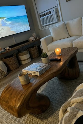 Customer photo review of Handcrafted Low Table For Functional Room Setup