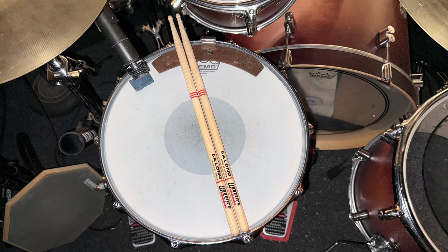 Customer photo review of American Hickory 5A Long Drumsticks