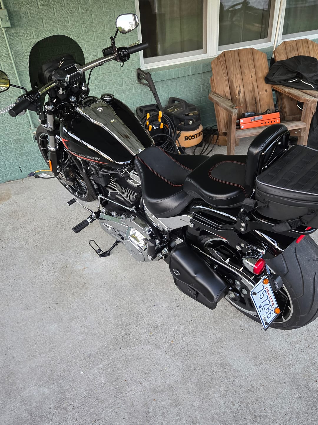Customer photo review of 3L - Digilock Motorcycle Swingarm Bag for Harley Softail