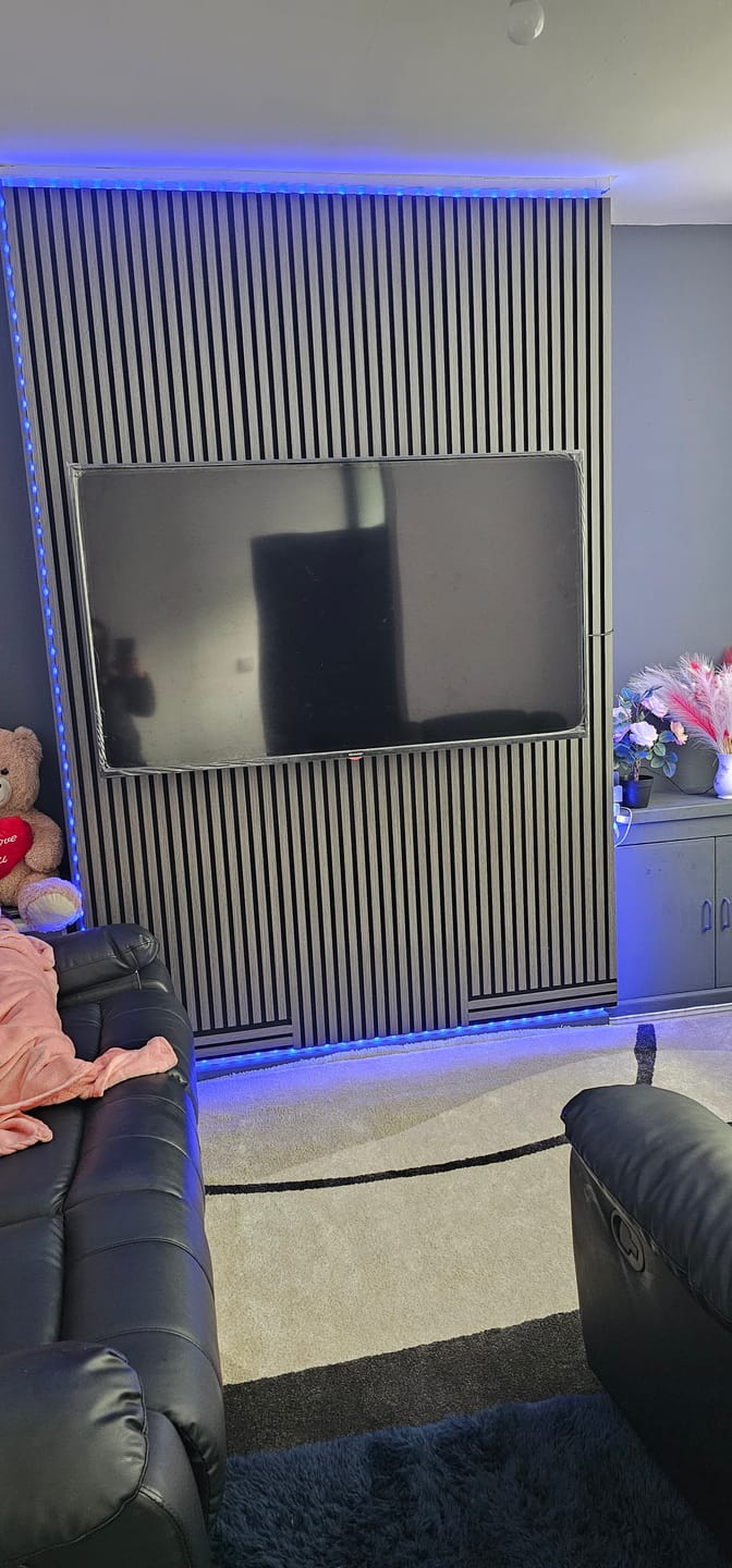 Customer photo review of Premium Acoustic Wall Panels - Dark Grey