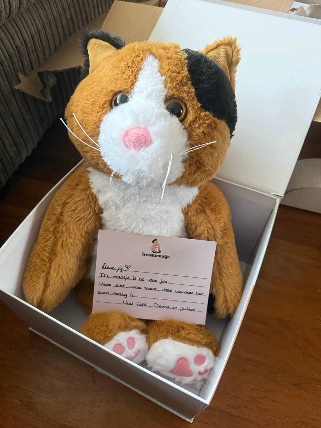 Customer photo review of Verzwaringsknuffel Kat 2,2 kg + Gratis Pittenzakje