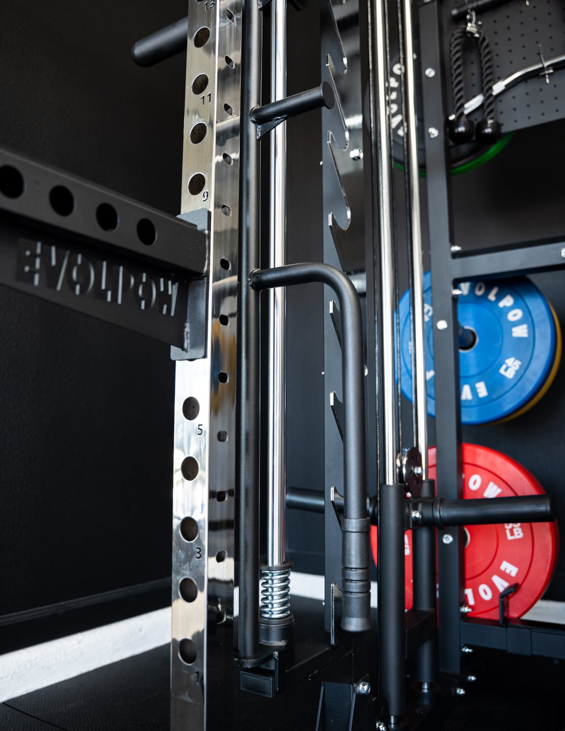 Customer photo review of EVOLPOW Leg Press and Safety Handles Attachment for Smith Machine