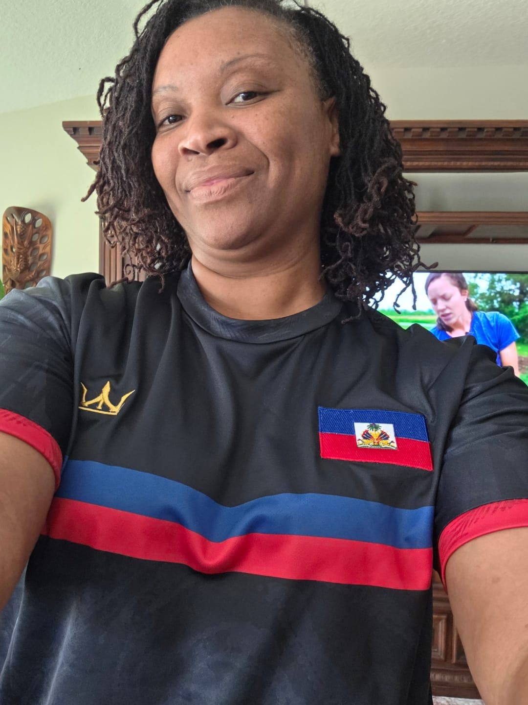Customer photo review of Haiti Custom Heritage Football Jersey