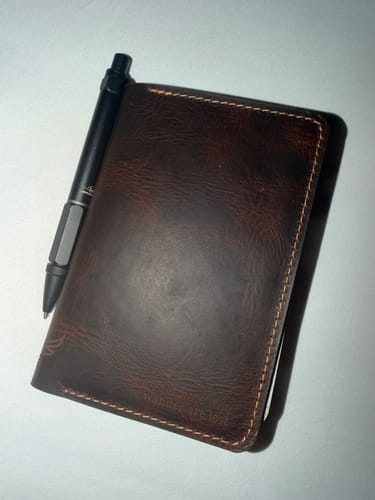 Customer photo review of Leather Field Notes Cover -  Walnut Brown