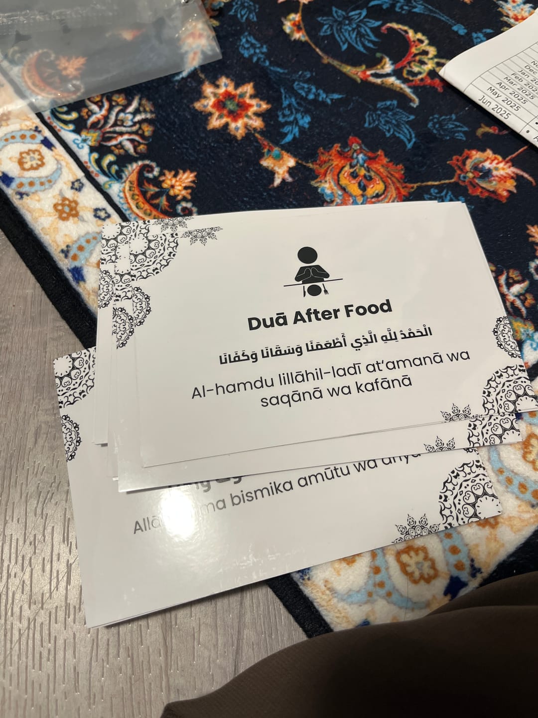 Customer photo review of Set of 13 Duaa Transparent Stickers