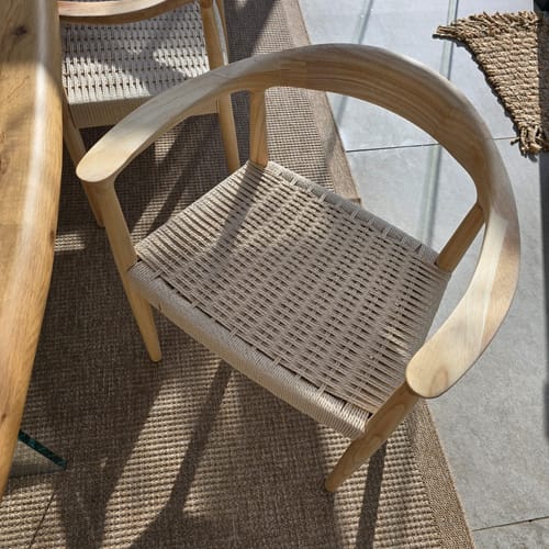 Customer photo review of SALTA - Lot de 2 chaises en bois massif et corde