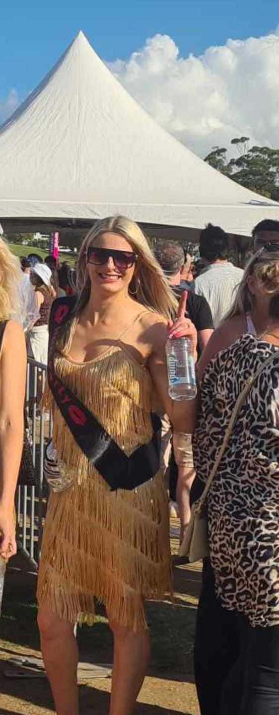 Customer photo review of 1920s Fringe & Sequin Flapper Dress - Gold