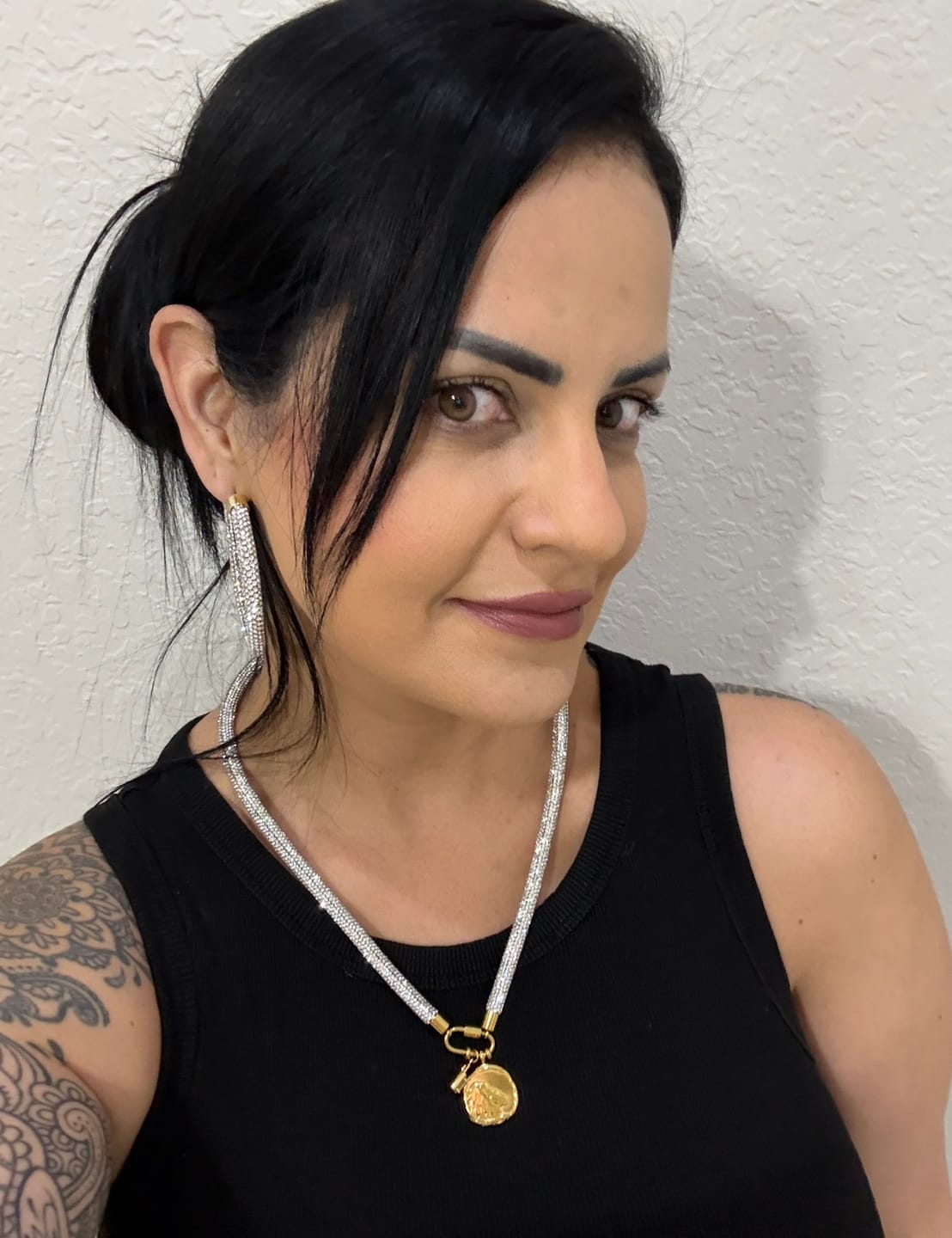 Customer photo review of Magnum Hoops - Crystal