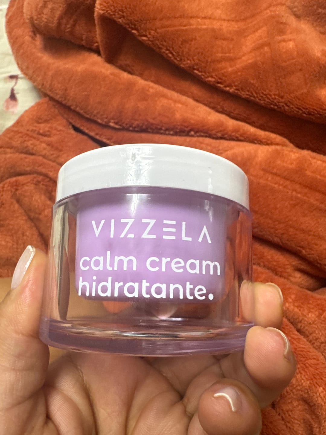 Customer photo review of Hidratante Facial Cream Calm Sense Skin - Peles Sensíveis