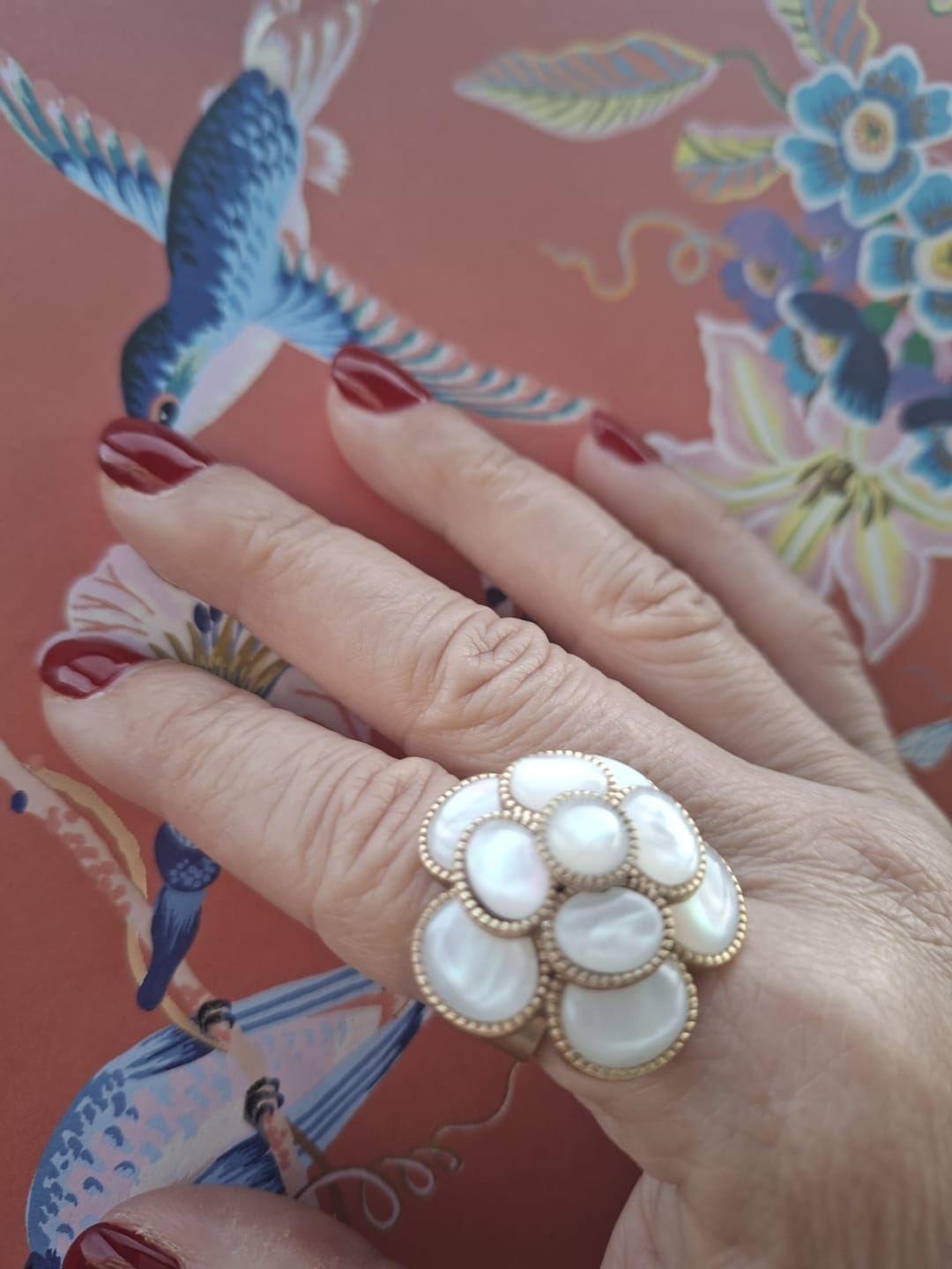 Customer photo review of Pearl Bloom Vintage Ring