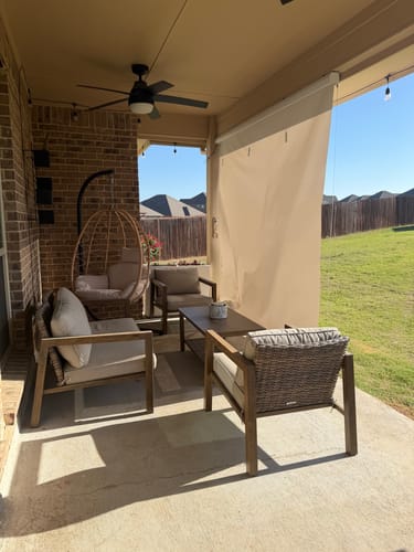 Customer photo review of SmartWings Motorized Outdoor Shades 1%/3%/5% Openness