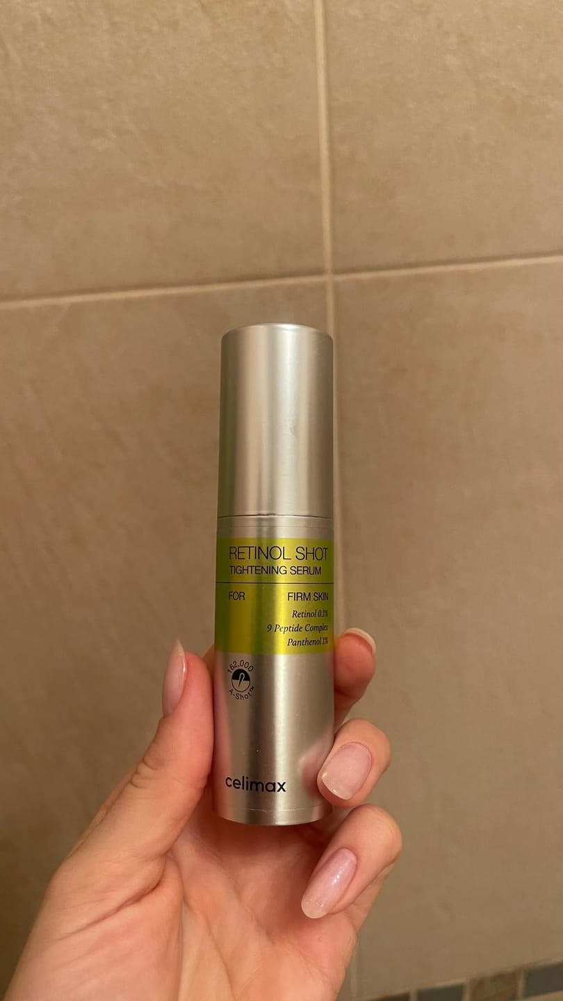Customer photo review of Liftinga efektu piešķirošs serums ar retinolu un mikroadatām Celimax The Vita−A Retinol Shot Tightening Serum