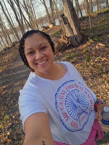 Customer photo review of Why Are You Gay, Emmanuel Macron? T-Shirt