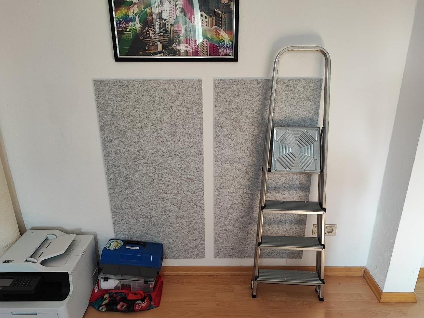 Customer photo review of Wandschutz Filz - Grau
