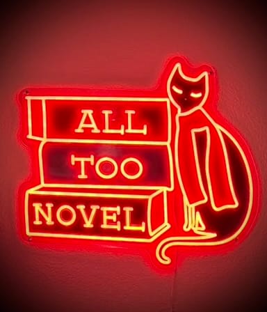 Customer photo review of All Too Novel Black Cat - Premium Neon Artwork