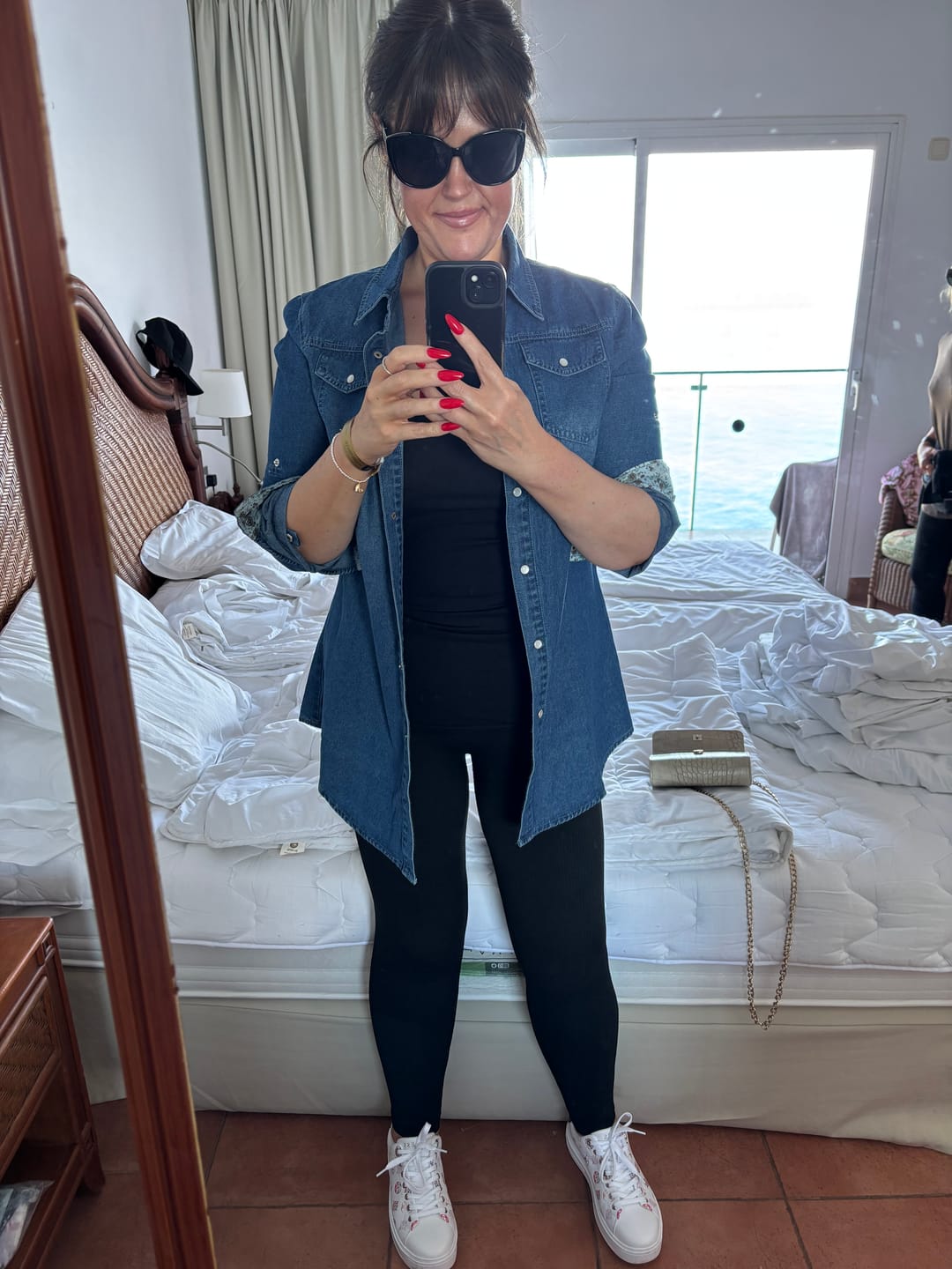 Customer photo review of Lorena Dark Denim Shirt