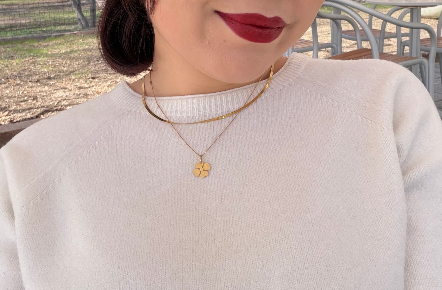 Customer photo review of Lily Necklace