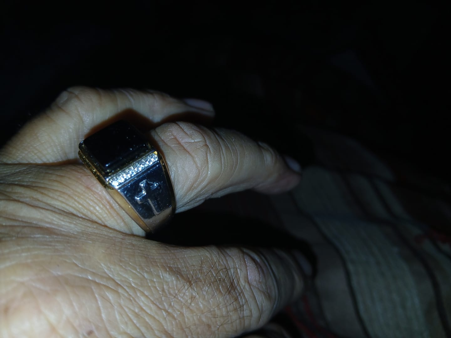Customer photo review of FREE Today: Christian Faith Two Tone Plated Cross Ring - With God All Things Are Possible