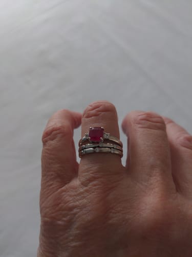 Customer photo review of Candy Scarlett Radiance Ruby Ring