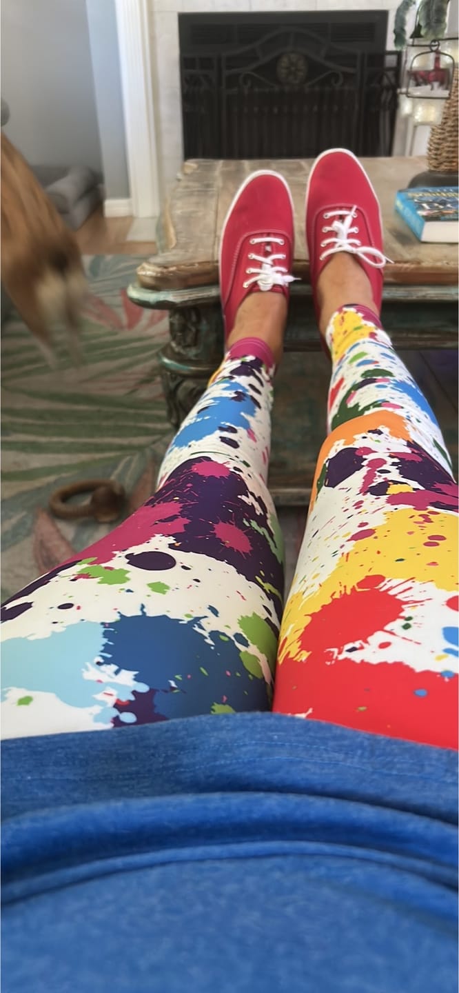 Customer photo review of Color Splash Yoga Leggings