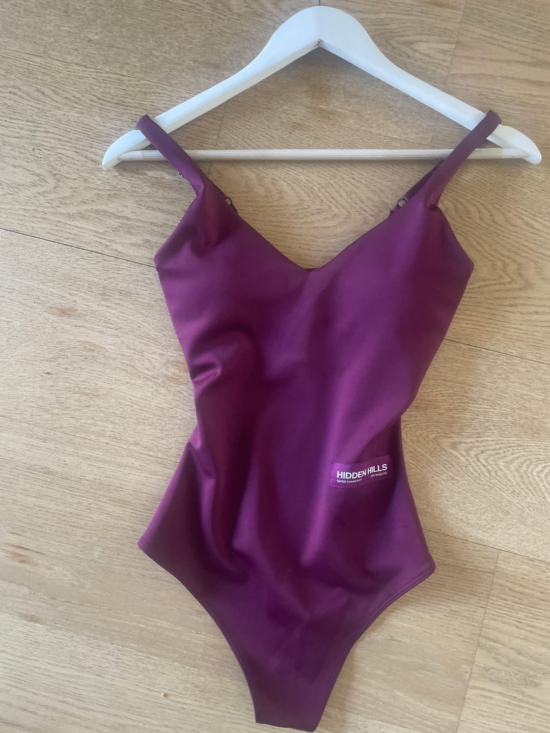 Customer photo review of LABEL BODYSUIT DARK PLUM