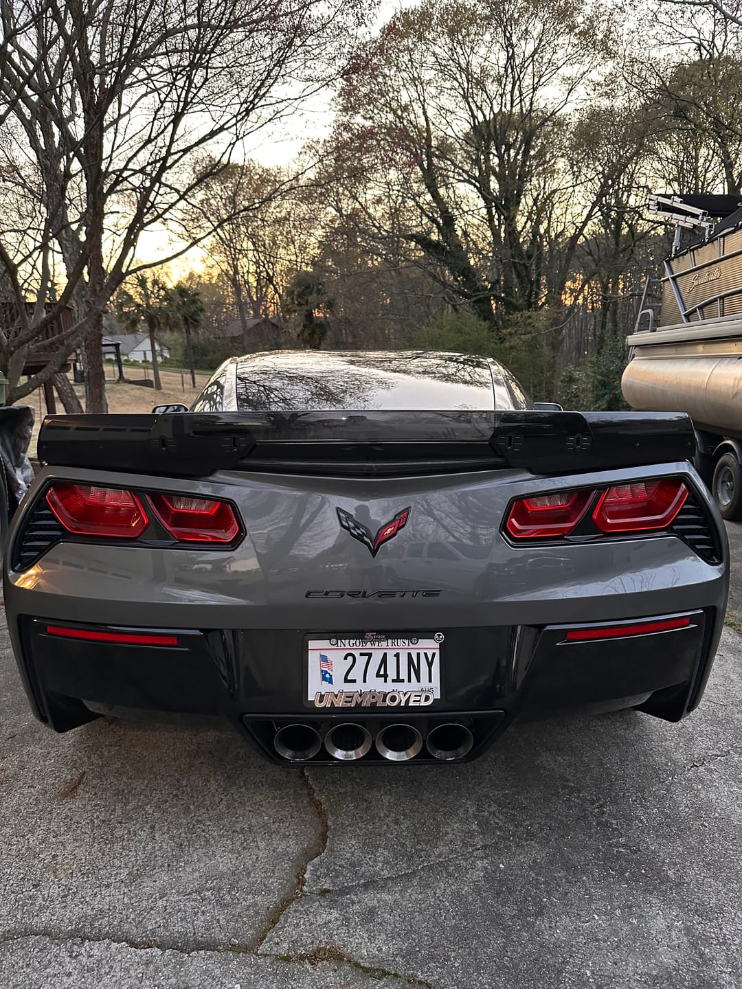 Customer photo review of Corvette C7 Wickerbill Rear Spoiler Extension (Dark Tinted)