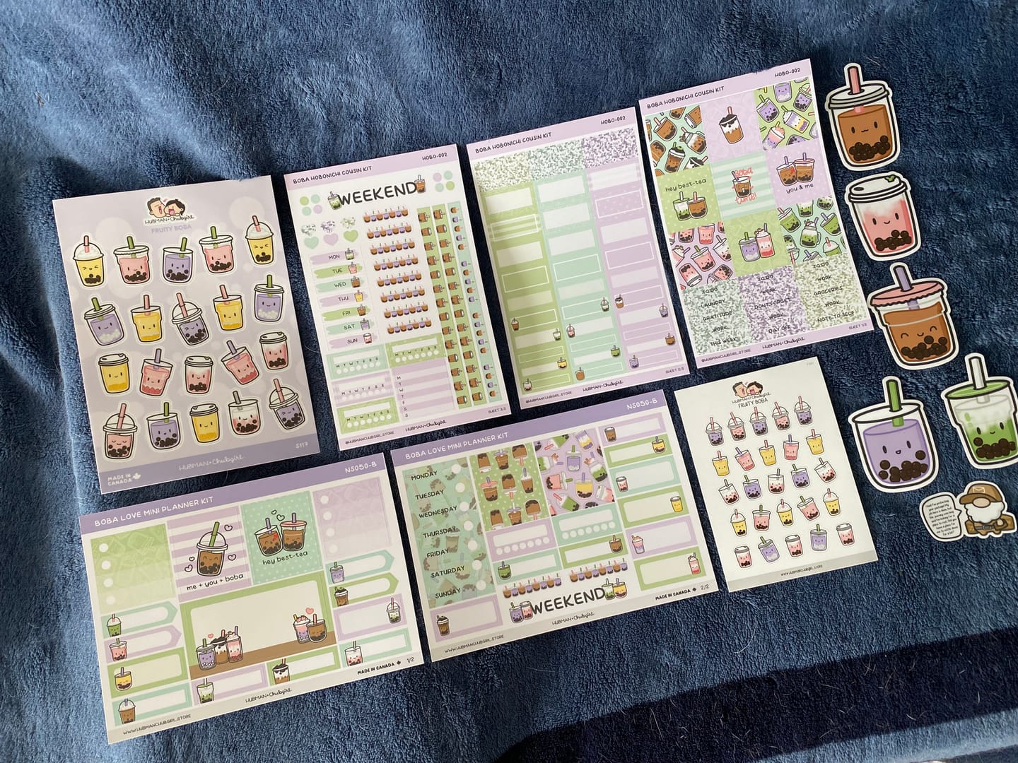 Customer photo review of Boba Die Cut Stickers