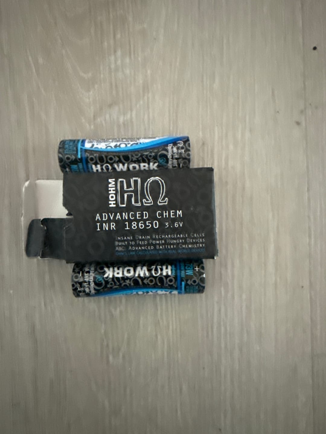 Customer photo review of Hohm Tech Work V2 18650 2547mAh 25.3A Battery